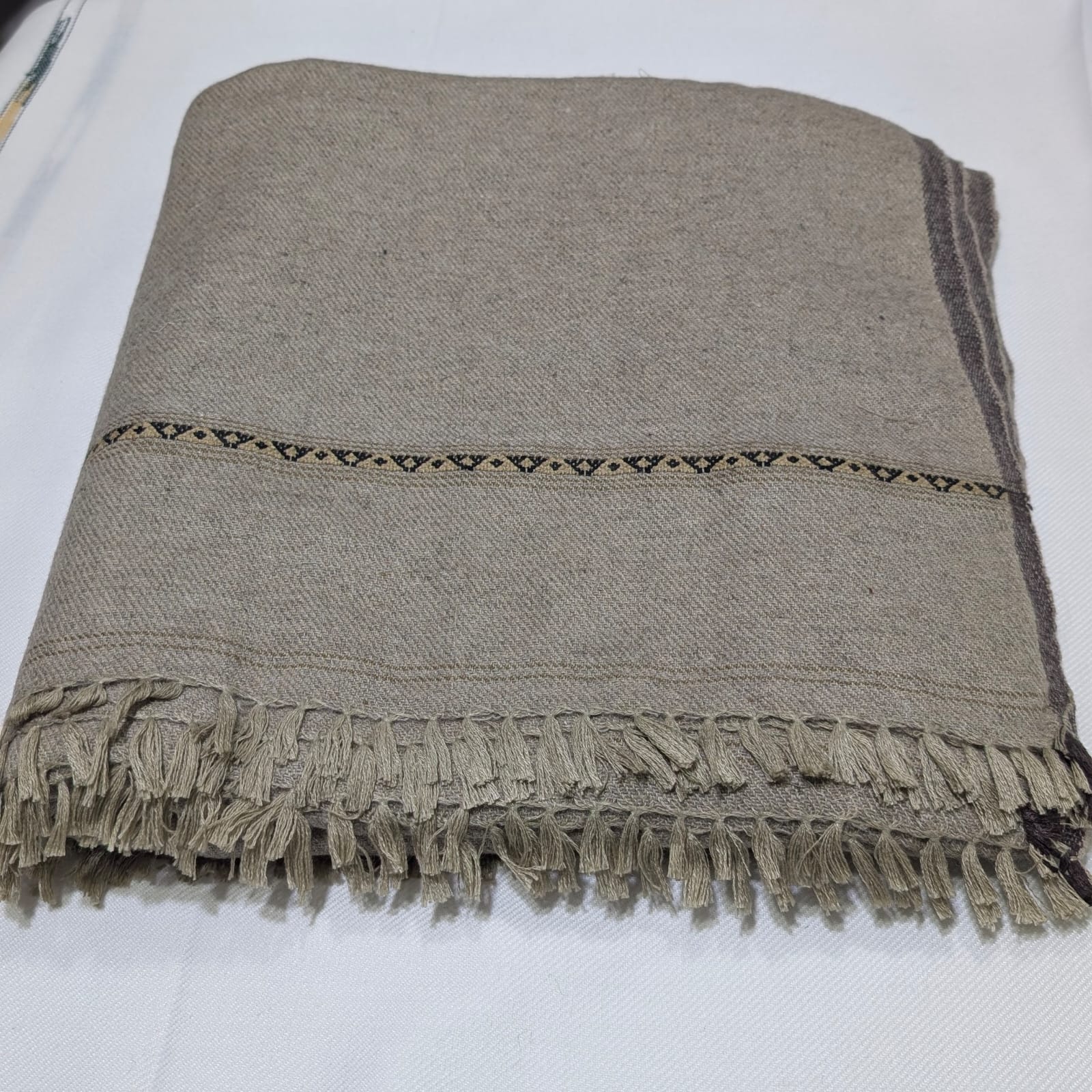 Brown Men Wool  Shawl