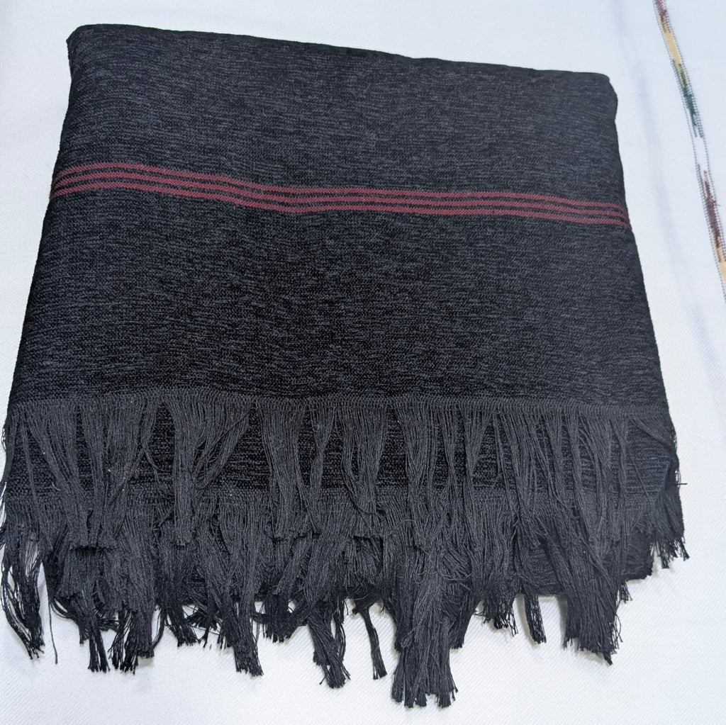 Black Valvet Men Wool  Shawl
