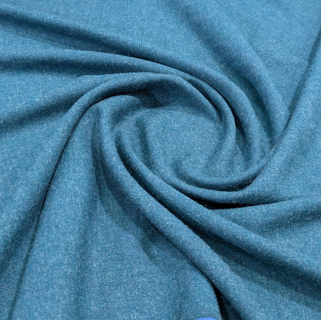 Teal Green Pashmina Soft Wool Suiting : Wash And Wear