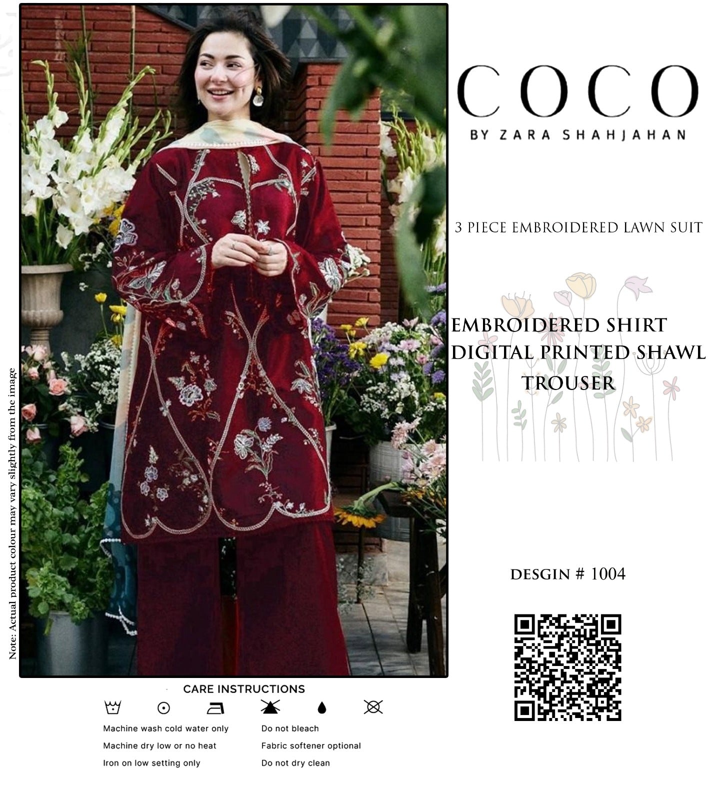 COCO by ZARASHAHJAHAN – Pure Lawn 3PC Embroidered Suit