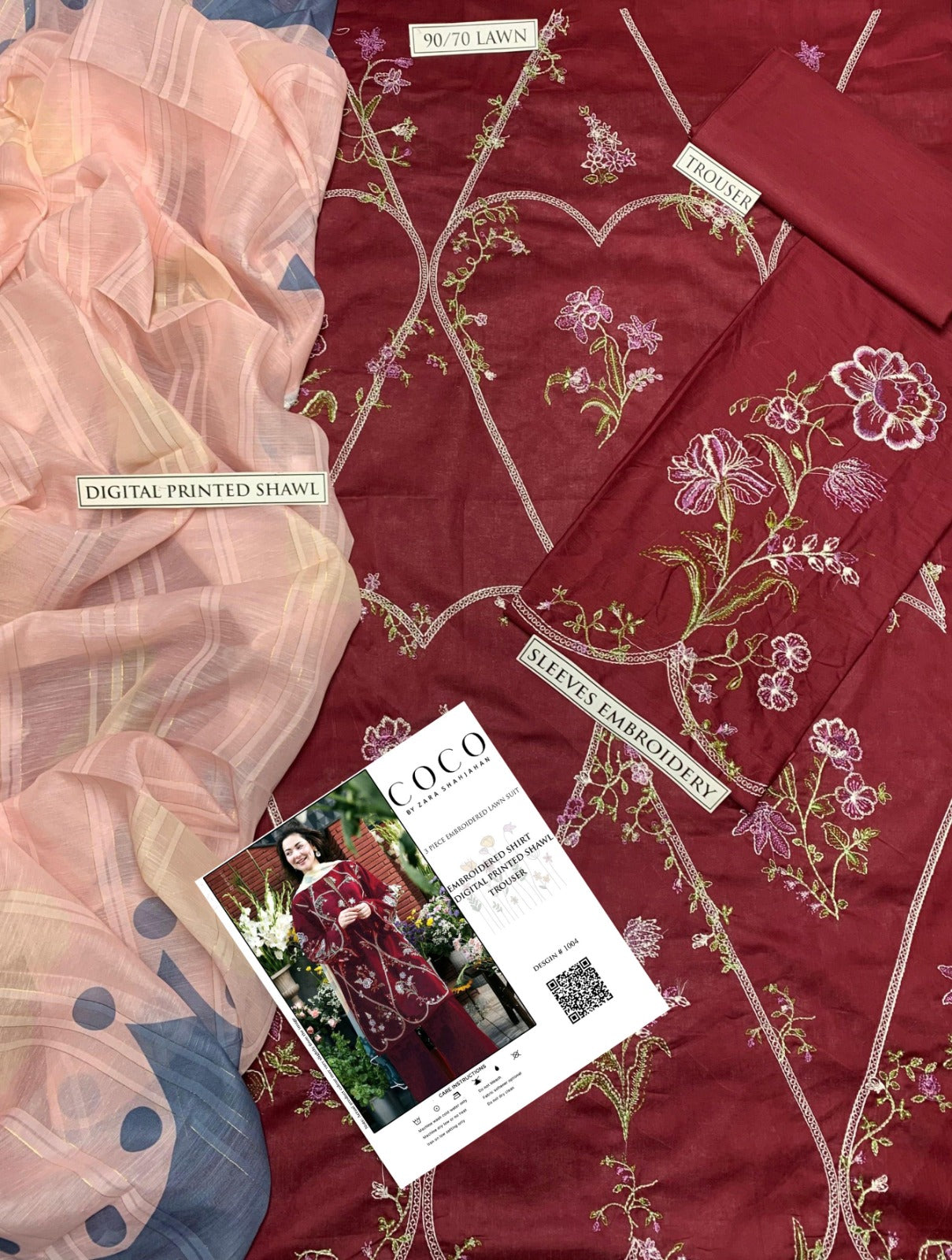 COCO by ZARASHAHJAHAN – Pure Lawn 3PC Embroidered Suit