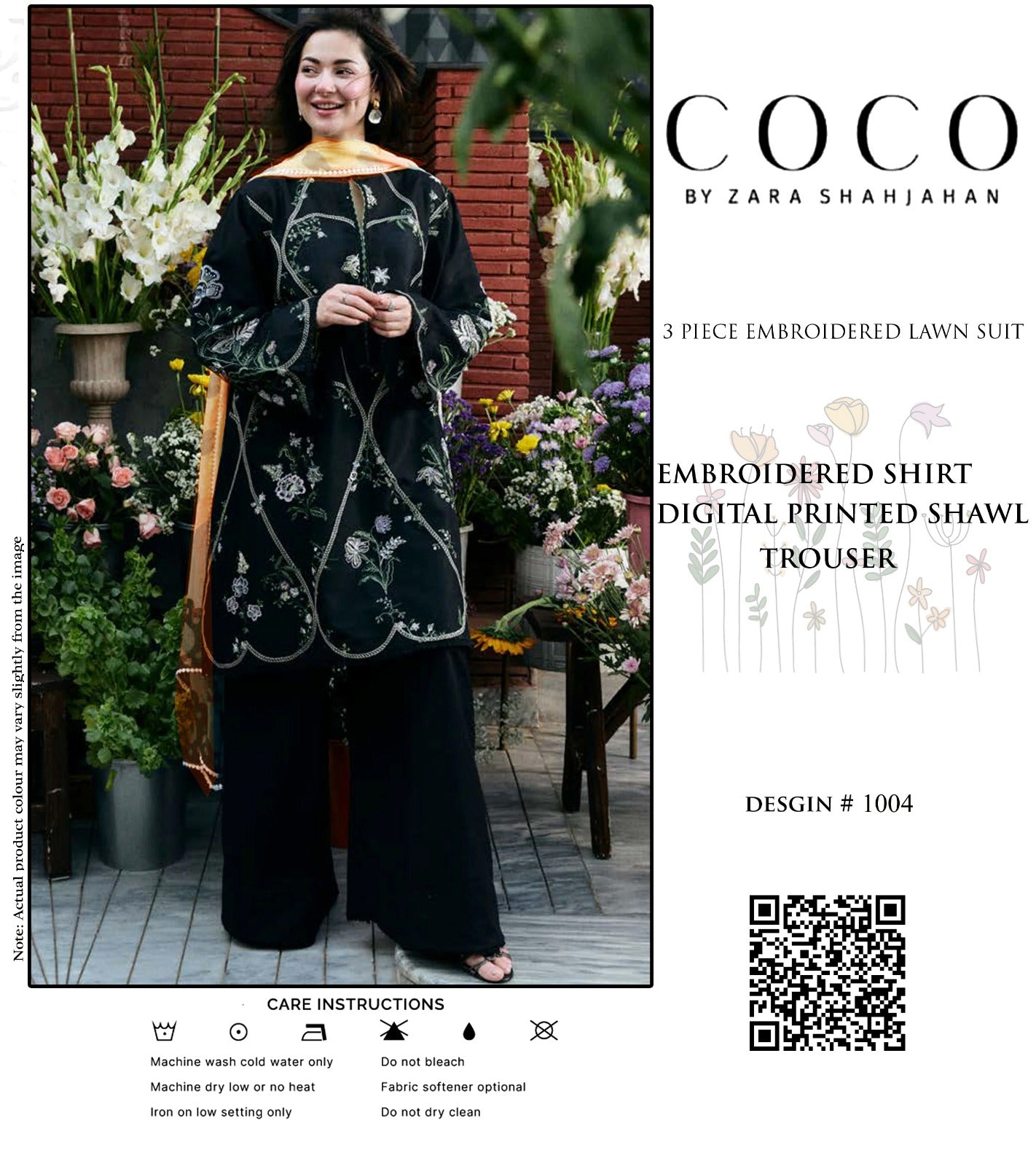 COCO by ZARASHAHJAHAN – Pure Lawn 3PC Embroidered Suit