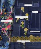 MARIA B | Pure Lawn 3PC Embroidered Suit