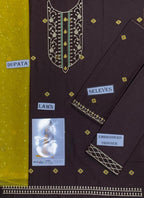 3PC Kids Girls Embroidered Suit (Shirt + Trouser + Dupatta)