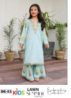 3PC Kids Girls Embroidered Suit (Shirt + Trouser + Dupatta)