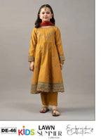 3PC Kids Girls Embroidered Suit (Shirt + Trouser + Dupatta)