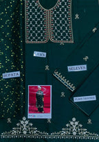 3PC Kids Girls Embroidered Suit (Shirt + Trouser + Dupatta)