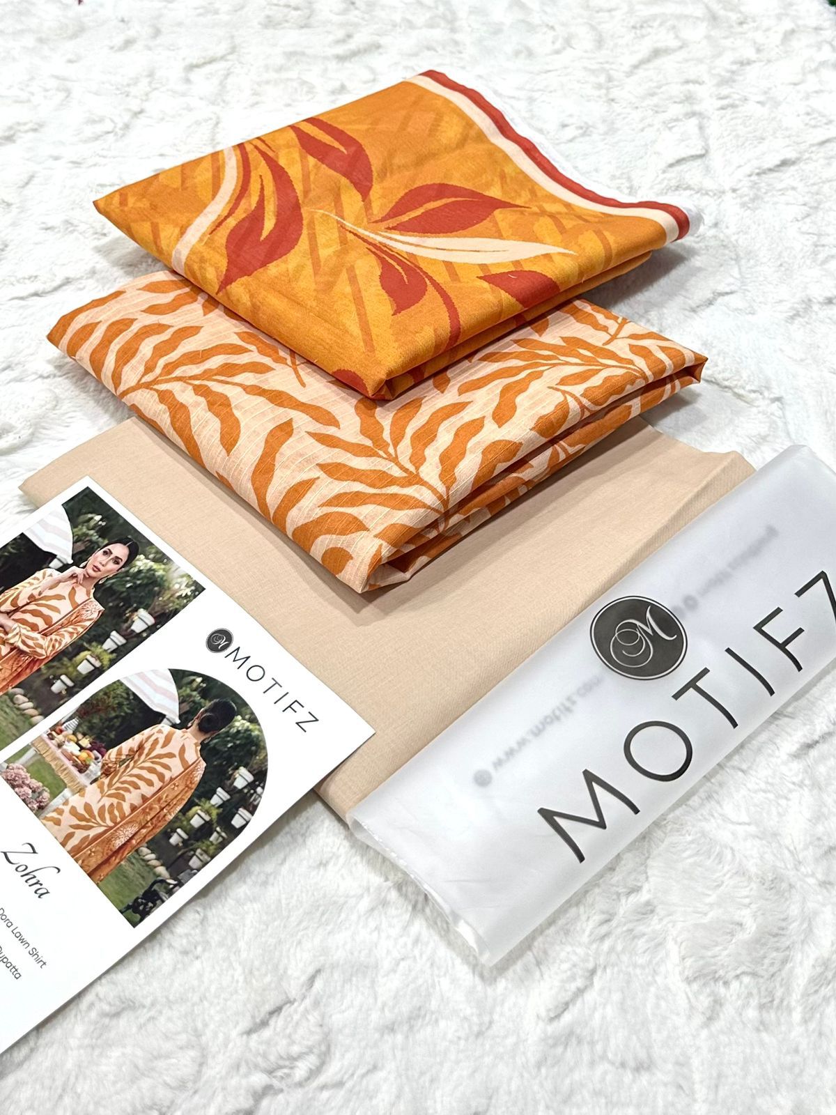 Motifz – Vol Zohra | 03 Pcs Unstitched Lawn Suit