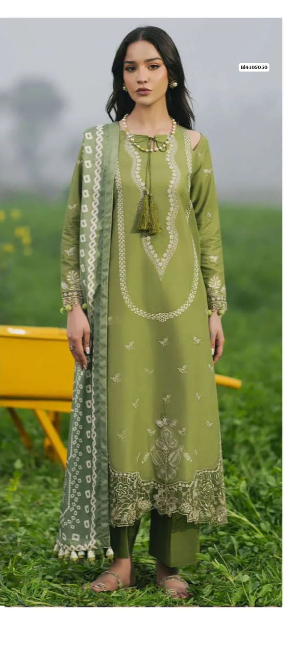 IZEL – Premium Embroidered Airjet Lawn 3-Piece Suit