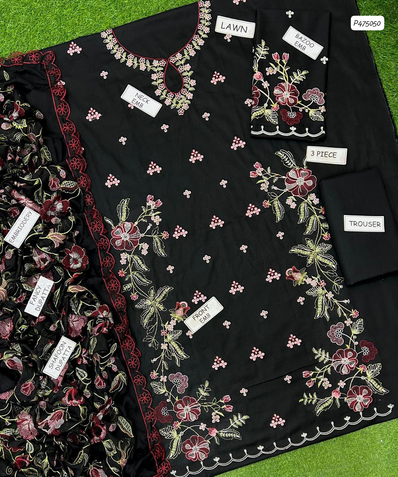 Heavy Embroidered 3PC Lawn Suit by Cross Stitch