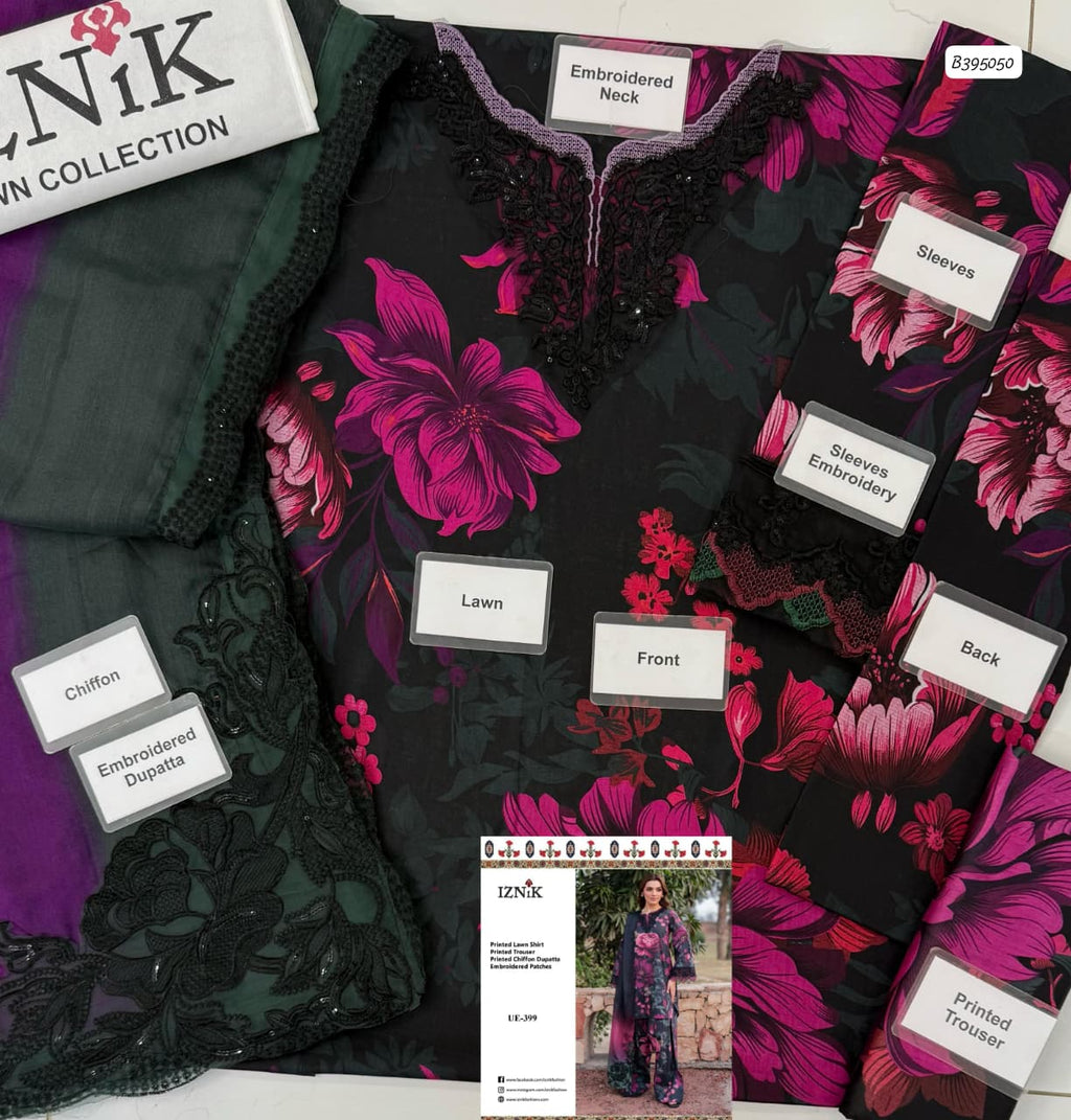 Iznik – Lawn & Chiffon Suit