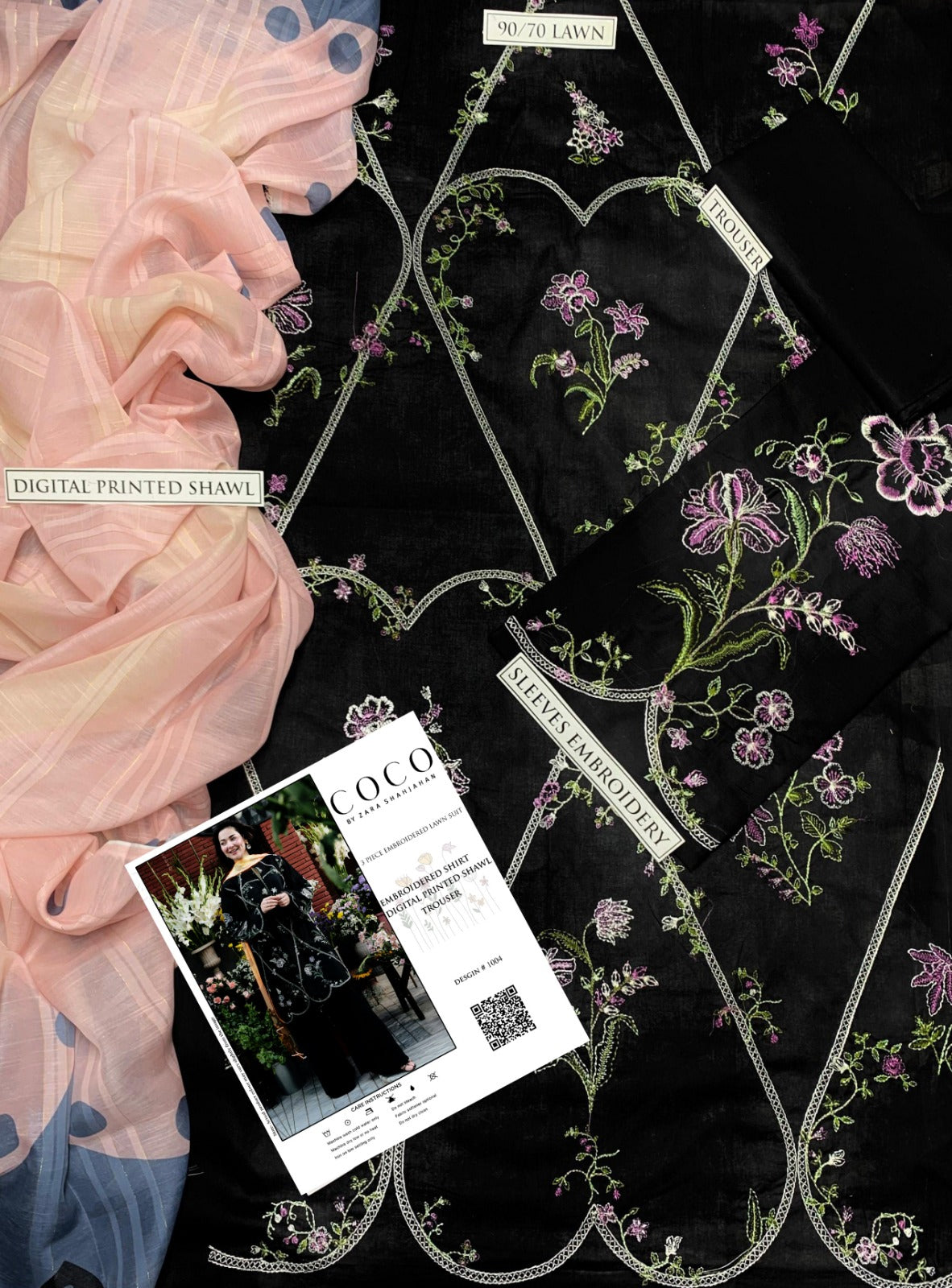 COCO by ZARASHAHJAHAN – Pure Lawn 3PC Embroidered Suit