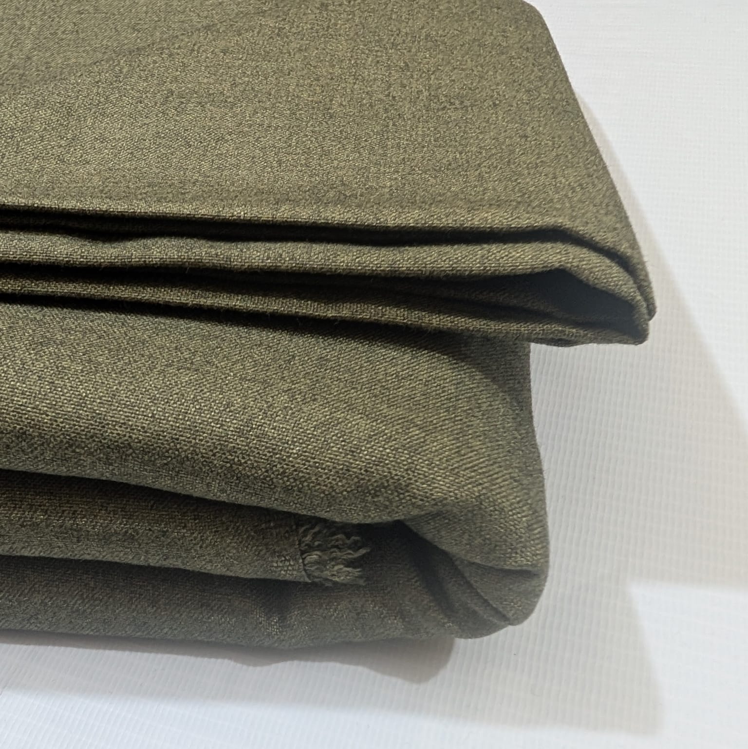 Green Wool wash and wear